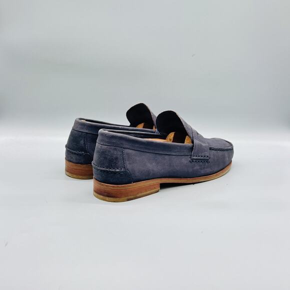 Sebago Shoes Mens 8 Blue Suede Conrad Penny Loafers Slip On Casual Comfort